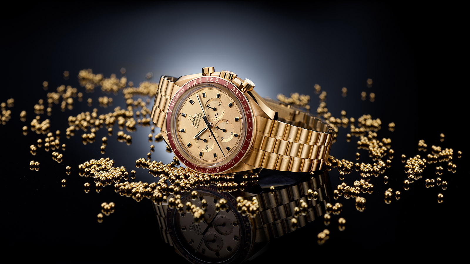 moonwatch apollo11 50th anniversary moonshine 18k gold