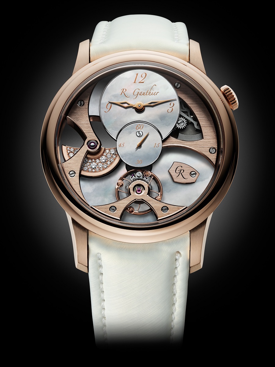 Romain Gauthier Insight Micro Rotor Lady 5 red gold white dial