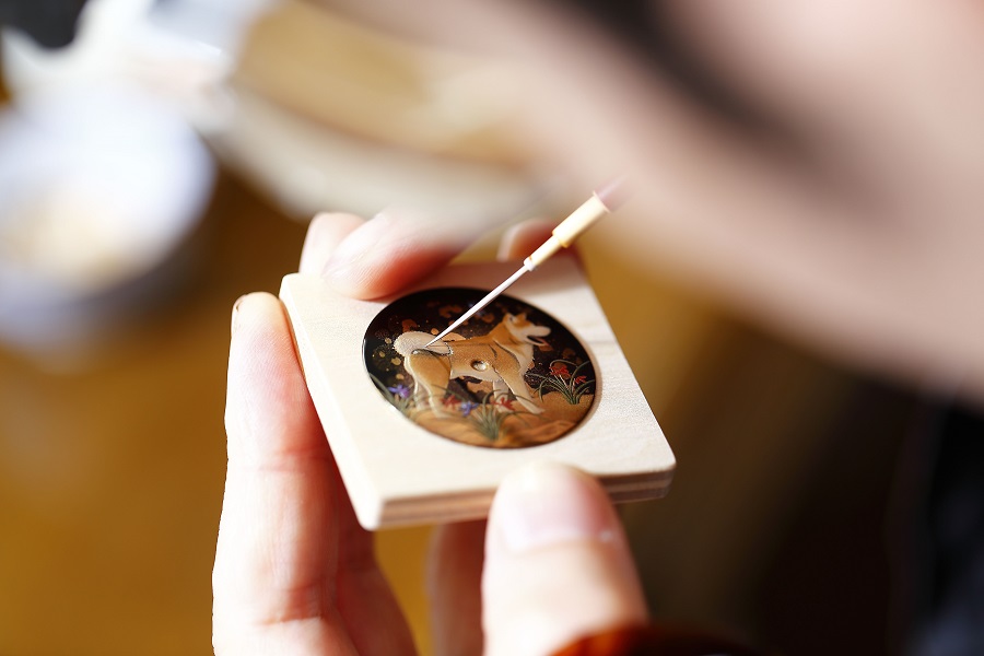 011 Last details being painted on the dial 13495