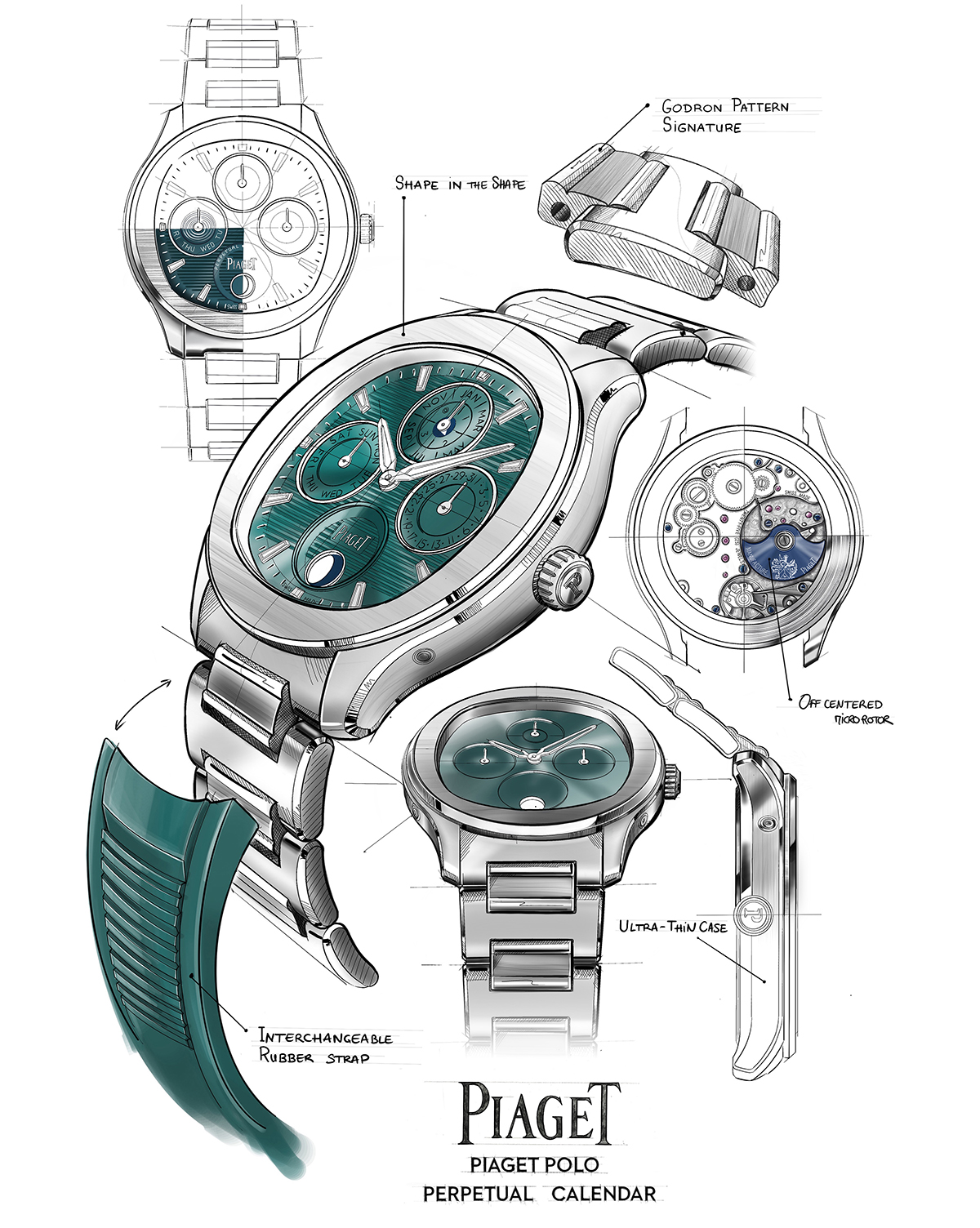 5. Piaget Polo Perpetual Calendar Ultra thin